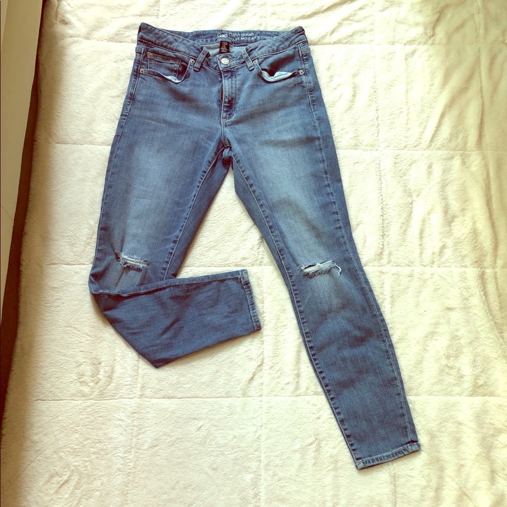 Gap curvy skinny 10 mid-rise blue jeans